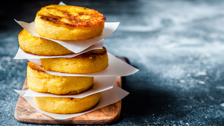 Stack of polenta slices