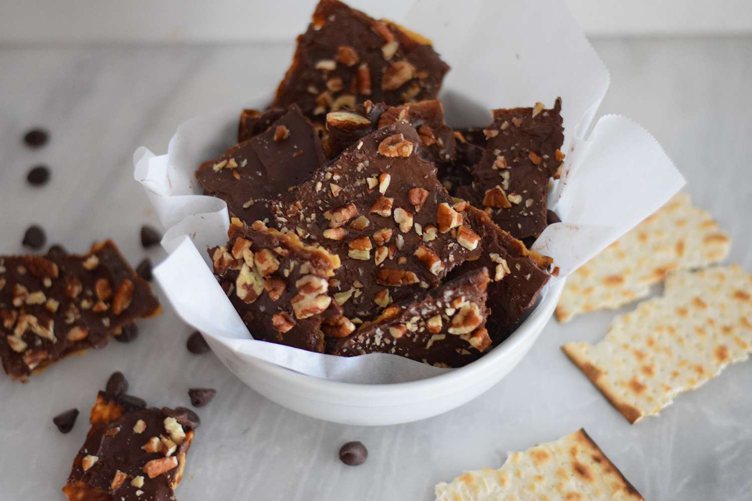 Simple Chocolate Toffee Matzo Cracker Candy Recipe